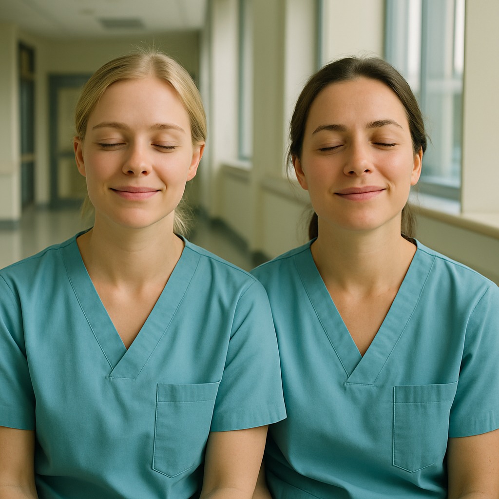 Nurses meditating